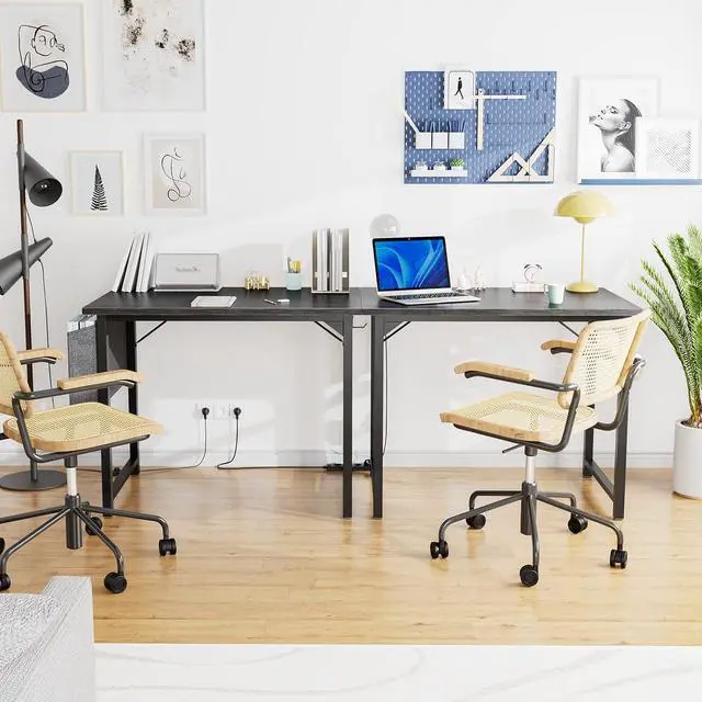 Alt view image 4 of 7 - Small Computer Desk 32 Inch Home Office Work Study Writing Student Kids Bedroom Wood Modern Simple Table with Storage Bag & Headphone Hooks