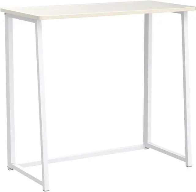 Alt view image 5 of 7 - WOHOMO Folding Desk, Small Foldable Desk 31.5" for Small Spaces, Space Saving Computer Table Writing Workstation for Home Office, Easy Assembly, Oak