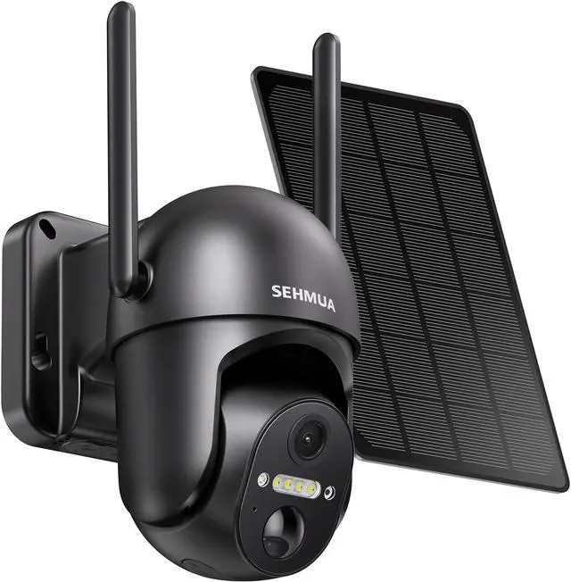 Main image of Solar Security Cameras Wireless Outdoor, 2K 360° View Battery Powered Outdoor Camera, WiFi Home Security with Spotlight Color Night Vision, PIR Sensor