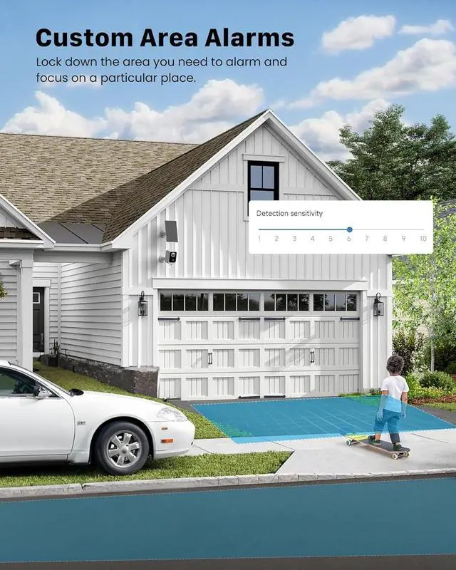Alt view image 7 of 7 - Security Cameras Wireless Outdoor, Cameras for Home Security Outdoor, Solar Outdoor Camera with Color Night Vision, AI Detection, 2-Way Talk, IP66 Waterproof, 5G WiFi not Supported