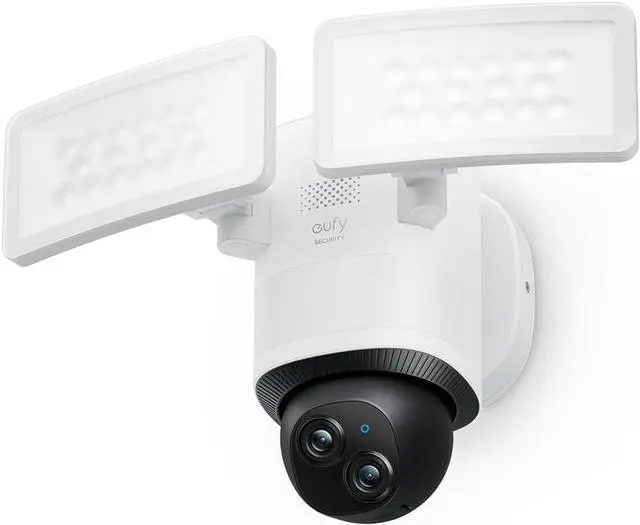 Main image of eufy Security Camera Floodlight Camera E340 Wired, Security Camera Outdoor, 360° PTZ, 24/7 Recording, 2.4G/5G Wi-Fi, 2000 LM, Motion Detection, Built-In Siren, Dual Cam, HB3 Compatible, No Monthly Fee