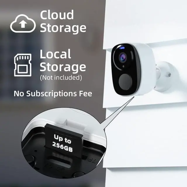 Alt view image 6 of 7 - Security Cameras Wireless Outdoor, 2K Battery Powered Spotlight Siren Alarm WiFi Surveillance Camera for Home Security, AI Motion Detection, Color Night Vision,2-Way Audio, Waterproof, Cloud/SD, 4Pack