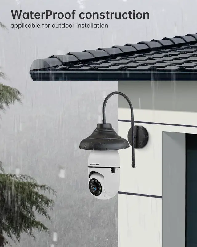 Alt view image 6 of 6 - Light Bulb Security Camera, 2K Bulb Security Camera 5G/2.4GHz,Security Cameras Wireless Outdoor with Automatic Human Detection,Motion Detection,Color Night Vision Bulb Camera Compatible with Alexa