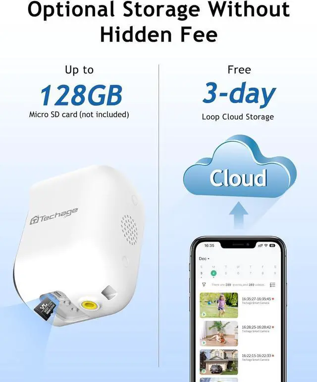 Alt view image 7 of 7 - Security Cameras Wireless Outdoor, Battery Powered Wireless Cameras for Home Security with AI Motion Detection, 1080P Color Night Vision, 2-Way Talk, Siren, IP66 Weatherproof, SD/Cloud Storage