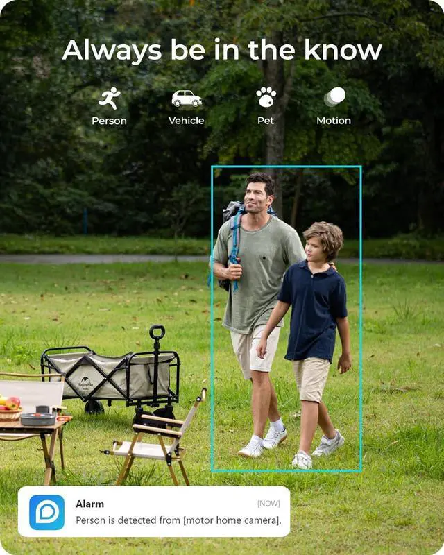 Alt view image 5 of 7 - Go PT Ultra+SP - 4K Cellular Security Camera Wireless Outdoor, No WiFi, 3G/4G LTE, Support (Verizon/AT&T/T-Mobile), Solar Powered, Color Night Vision, Local/Cloud Storage, Smart Detection