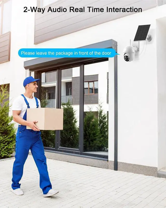 Alt view image 7 of 7 - ANRAN 2K Security Camera Wireless Outdoor, Solar Outdoor Camera with 360° View, Smart Siren, Spotlights, Color Night Vision, PIR Human Detection, Pan Tilt Control, 2-Way Talk, Q01W 2 Packs