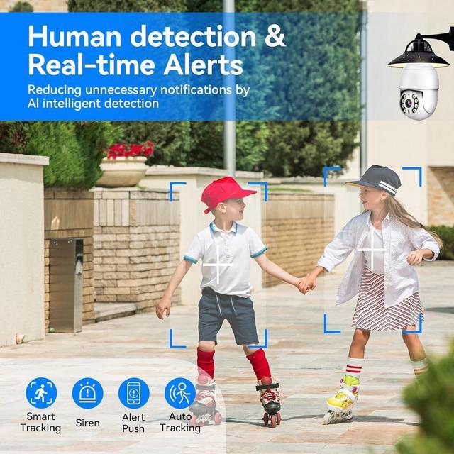 Alt view image 2 of 7 - 4MP Keilini Light Bulb Security Camera Outdoor Wireless Wifi Waterproof,Light Socket Security Camera 360,Home Wireless Security Cameras Audible Alarm