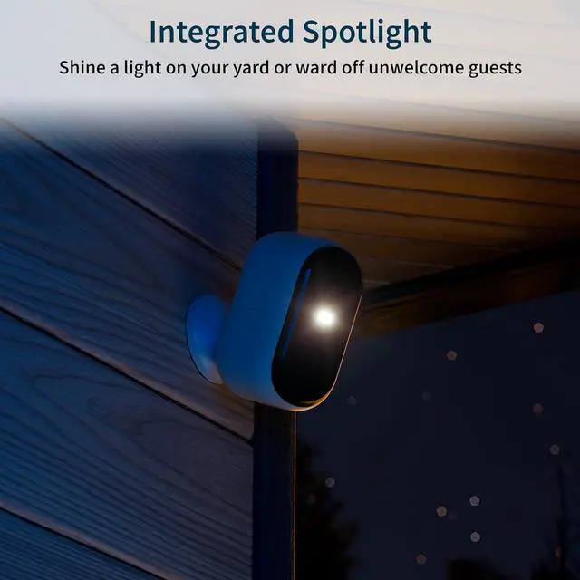 Alt view image 6 of 7 - Essential Wireless Security Camera, 2nd Generation - Outdoor & Indoor Wireless Camera with Integrated Spotlight, Color Night Vision, Motion Sensor & DIY Setup - White, 1 Pack, VMC3050