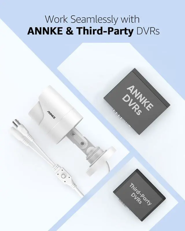 Alt view image 5 of 7 - 1080p Security Camera 4-in-1 CCTV Bullet Wired Cam, AHD/TVI/CVI/CVBS, Analog Surveillance Video AddOn Camera for Indoor/Outdoor Use, 100ft Clear Night Vision (Power Adapter Not Included) - E200