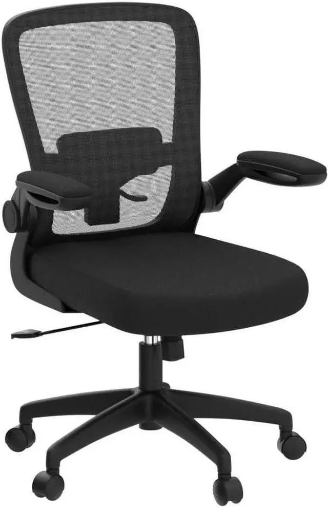 Alt view image 5 of 7 - Ergonomic Office Chair with Adjustable High Back, Breathable Mesh, Lumbar Support, Flip-up Armrests, Executive Rolling Swivel Comfy Task Computer Chair for Home Office (Black)