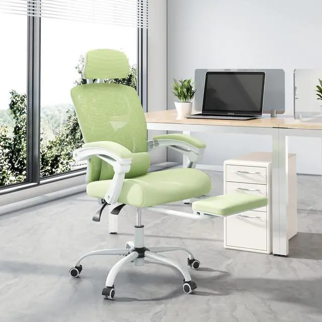 Main image of Ergonomic Office Chair- Home Office Desk Chairs with Foot Rest, Adjustable High Back Computer Drafting Chair with Wheels