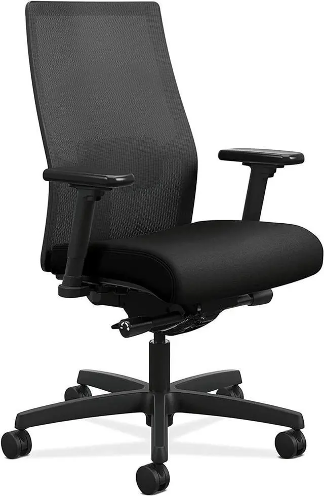 Main image of Ignition 2.0 Ergonomic Mesh/Fabric Mid-Back Task Chair, Black