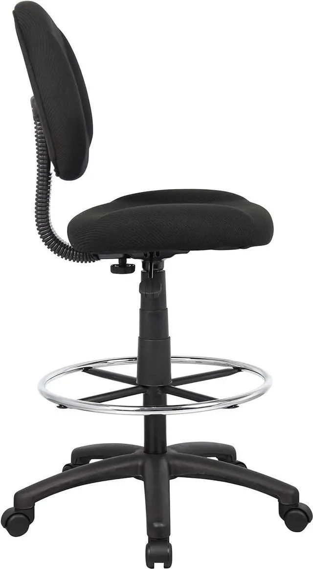Alt view image 6 of 7 - Boss Office Products Ergonomic Works Drafting Chair without Arms in Black