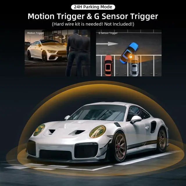 Alt view image 7 of 7 - Dash Cam Front 2K with Free 64 GB SD Card 1440P Quad HD Dash Camera for Cars 3'' IPS Screen Dashboard Driving Recorder with Superb Night Vision,170° Wide Angle,G-Sensor,WDR,Loop Record,Park Mode,USB C