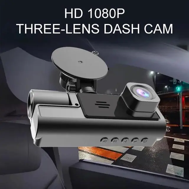 Alt view image 3 of 7 - Car Dash Cam,Front and Inside 1080P FHD Dash Camera for Cars with Infrared Night Vision 140 Degrees Wide Parking Monitor Loop Recording APP (Black)