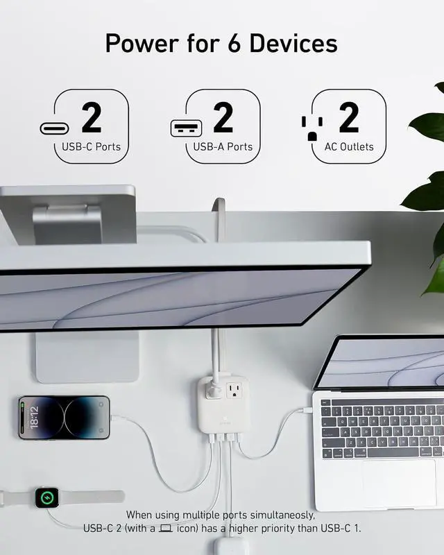 Alt view image 4 of 7 - 30W USB-C Wall Charger USB-C Power Delivery PPS Fast Charging for Apple iPhone 16 16 Plus 16 Pro 16 Pro Max iPhone 15 15 Pro 15 Pro Max Galaxy S24 iPad AirPods & More - White