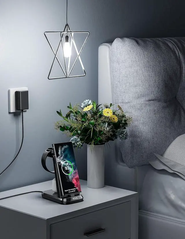 Alt view image 7 of 7 - 36W USB C Super Fast Charging Station for Samsung Phones Watches Earbuds, VCVS 3 in 1 Wireless Charger for Samsung Galaxy Watch 6/5/4/3, Galaxy S23/S22/21/20/10,Note20/10,Z Fold/Flip 5/4, USB-C Buds