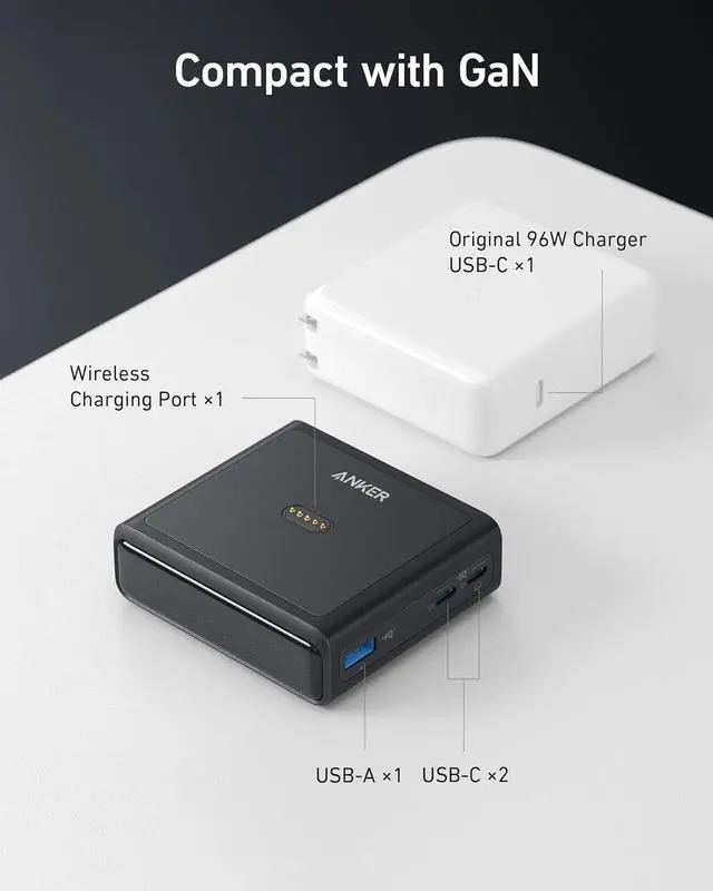 Alt view image 6 of 6 - Anker Charging Base, 100W Fast Charging with 4 Ports, for Anker Prime Power Bank, Compatible with MacBook, iPhone 15/15 Plus/15 Pro/15 Pro Max/14 Series, Samsung, Pixel (Power Bank Not Included)