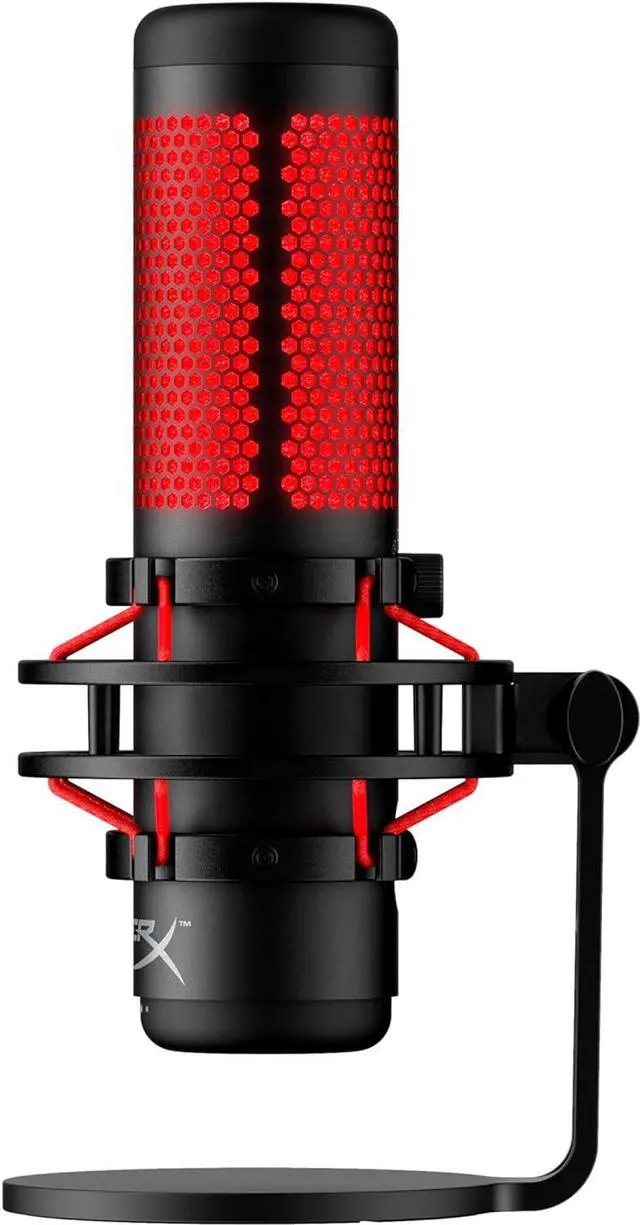Alt view image 2 of 7 - HyperX QuadCast - USB Condenser Gaming Microphone, for PC, PS4, PS5 and Mac, Anti-Vibration Shock Mount, Four Polar Patterns, Pop Filter, Gain Control, Podcasts, Twitch, YouTube, Discord, Red LED