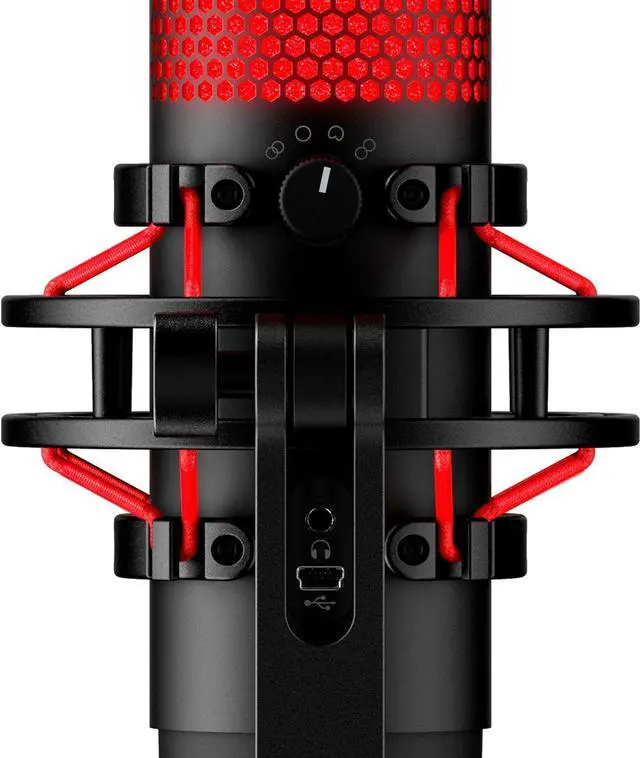 Alt view image 5 of 7 - HyperX QuadCast - USB Condenser Gaming Microphone, for PC, PS4, PS5 and Mac, Anti-Vibration Shock Mount, Four Polar Patterns, Pop Filter, Gain Control, Podcasts, Twitch, YouTube, Discord, Red LED