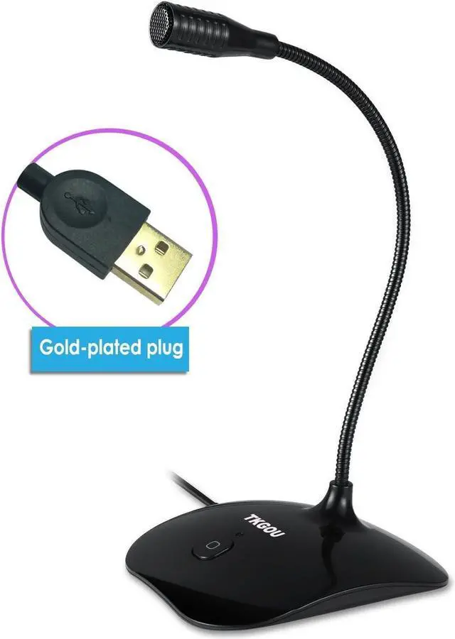 Alt view image 5 of 7 - USB Microphone for PC, Computer Microphone, PC Microphone with Mute Button & LED Indicator, Laptop Desktop Condenser Mic, Great for Podcast, Gaming, Streaming, Recording - Windows & Mac