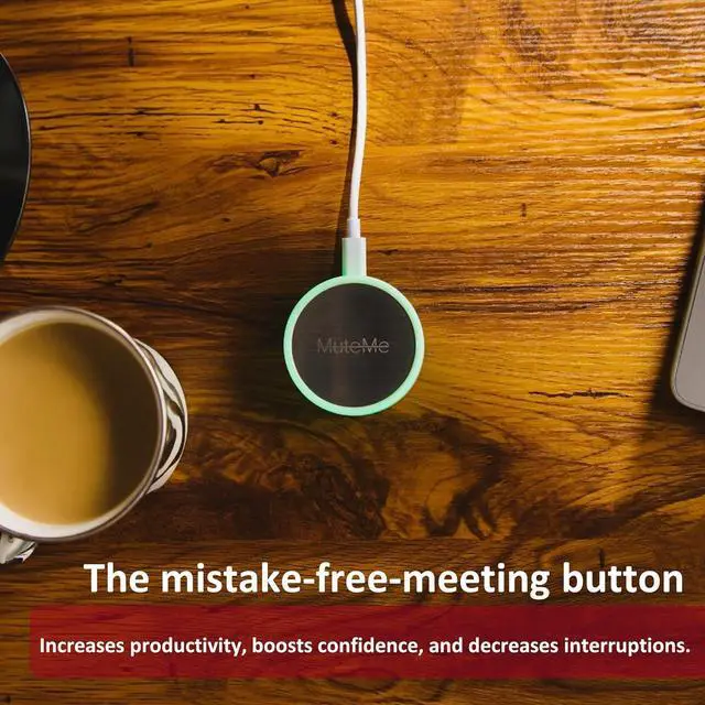 Alt view image 2 of 7 - MuteMe - Illuminated Physical Mute Button for Zoom, Teams, WebEx & More (As Seen on Shark Tank)! Mac/PC Compatible. USB Cord & Adapter Included. Free Software Download Required.