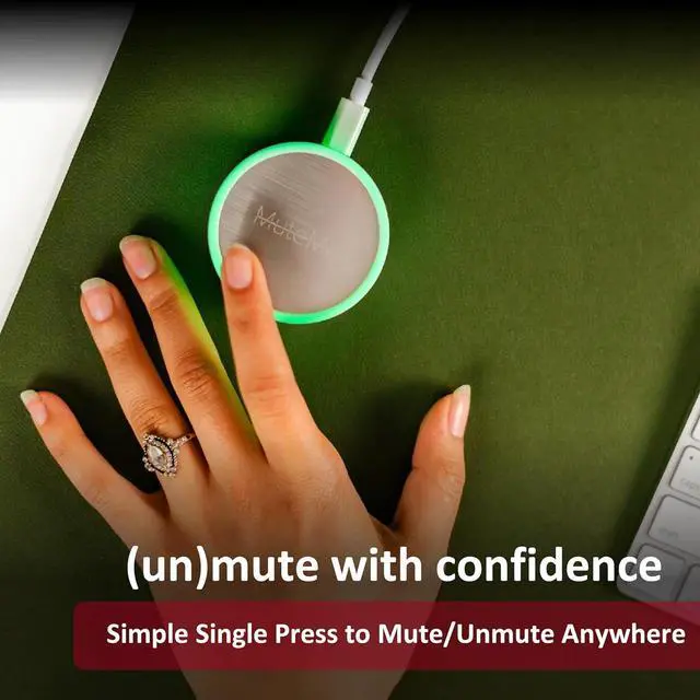 Alt view image 5 of 7 - MuteMe - Illuminated Physical Mute Button for Zoom, Teams, WebEx & More (As Seen on Shark Tank)! Mac/PC Compatible. USB Cord & Adapter Included. Free Software Download Required.