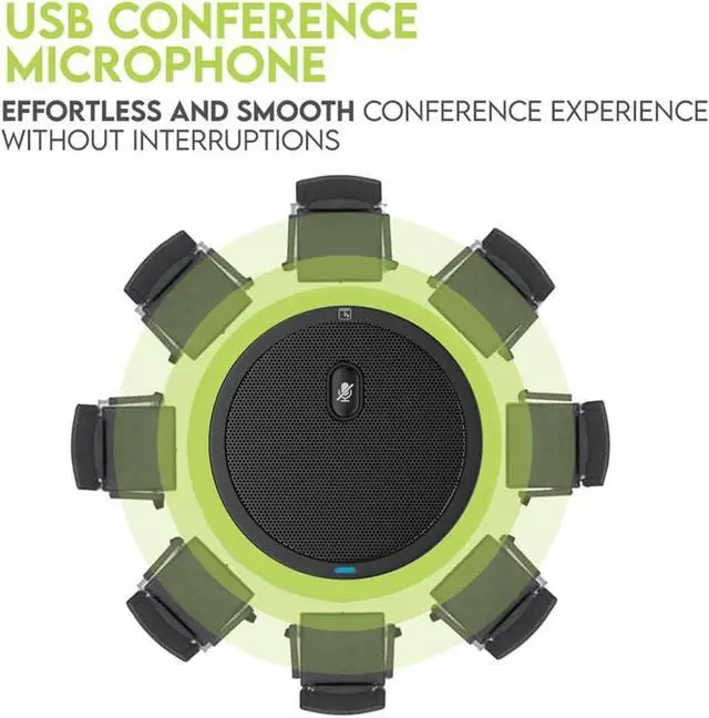 Alt view image 6 of 7 - Conference USB Microphone, Computer Desk Microphone with Mute Button and LED Indicator, Plug & Play Omnidirectional Condenser PC Laptop Mics for Online Meeting/Class,Skype,Recording,Chatting,Zoom