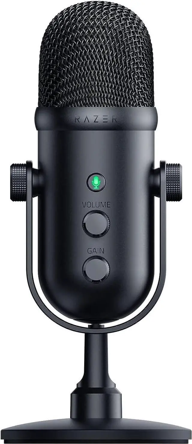 Main image of Seiren V2 Pro USB Microphone for Streaming, Gaming, Recording, Podcasting on PC, Twitch, YouTube: High Pass Filter - Mic Monitoring and Gain Control - Built-in Shock Absorber and Mic Windsock