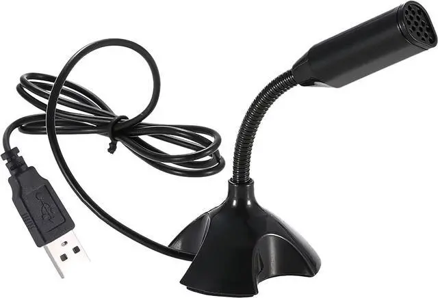 Main image of Mini USB Microphone for Desktop Computer and Laptop,Portable USB Condenser Mic With Adjustable Stand,Compatible with PC/Mac,Plug & Play,Ideal for Meeting,Online Class,Games,Remote work(Black)
