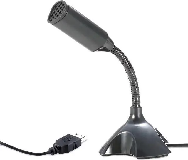 Alt view image 3 of 6 - Mini USB Microphone for Desktop Computer and Laptop,Portable USB Condenser Mic With Adjustable Stand,Compatible with PC/Mac,Plug & Play,Ideal for Meeting,Online Class,Games,Remote work(Black)