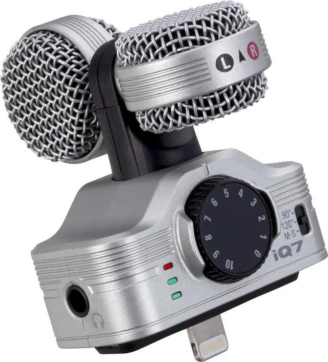 Alt view image 2 of 3 - Zoom iQ7 Stereo Mid-Side Microphone for iPhone/iPad, Rotatable Capsule for Alignment with iOS Camera, for Recording Audio for Music, Videos, Interviews, and More