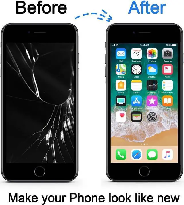 Alt view image 6 of 6 - for iPhone 8/SE 2020 Screen Replacement 4.7 inch Frame Assembly Display 3D Touch Screen LCD Digitizer with Repair Tools Kit Tempered Glass Screen Protector for A1863, A1905, A1906 (Black)
