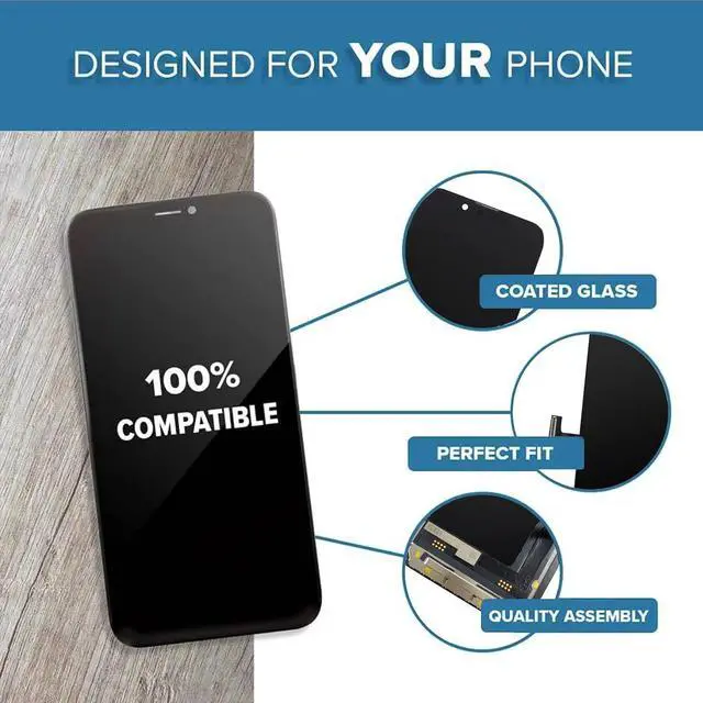 Alt view image 7 of 7 - Ace Tech Cellular LCD Screen Replacement for iPhone 13 (A2482, A2631, A2634, A2635, A2633) 6.1 inch Touch Screen Display Digitizer Frame Assembly W/Repair Kit