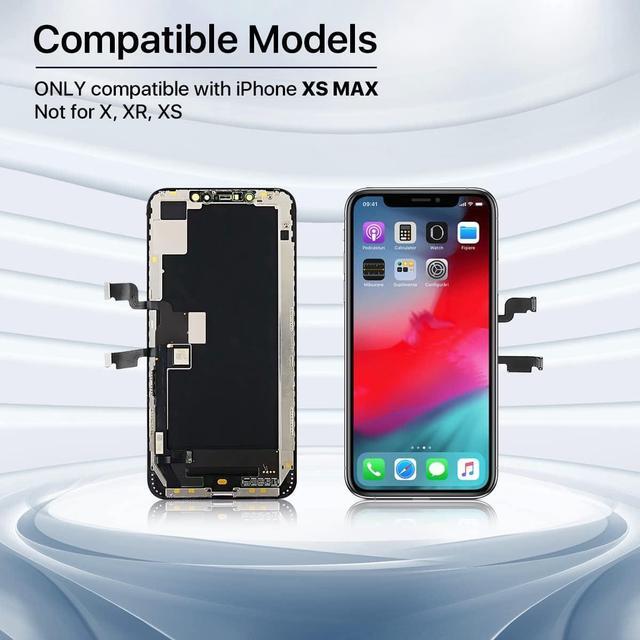 Alt view image 2 of 7 - for iPhone Xs Max Screen Replacement 6.5  LCD Replacement Screen & 3D Touch Display Digitizer Full HD with Repair Tools Kit + Waterproof+Screen Protector
