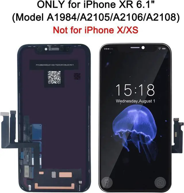 Alt view image 2 of 7 - for iPhone XR Screen Replacement kit : 6.1 inch XR Screen LCD Display Touch Screen Digitizer Assembly with Complete Repair Tools, Compatible with Model A1984, A2105, A2106, A2108