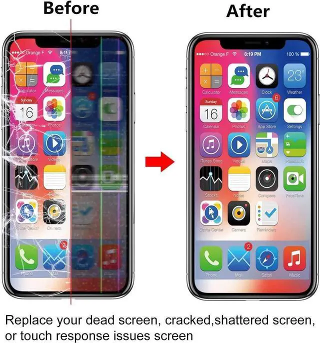 Alt view image 4 of 7 - for iPhone XR Screen Replacement kit : 6.1 inch XR Screen LCD Display Touch Screen Digitizer Assembly with Complete Repair Tools, Compatible with Model A1984, A2105, A2106, A2108