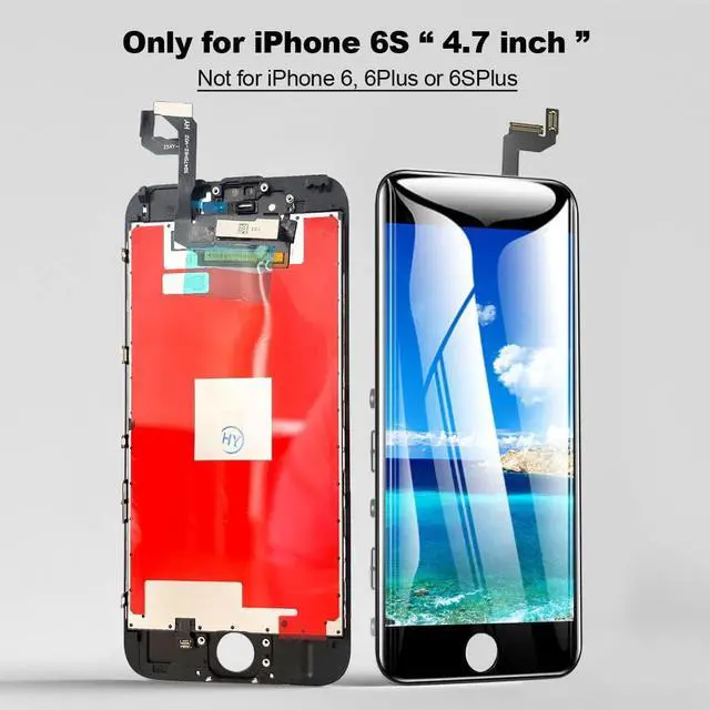 Alt view image 3 of 7 - for iPhone 6S LCD Screen Replacement Black 4.7 Inch Frame Assembly Display 3D Touch Screen Digitizer with Repair Tools Kit Tempered Glass Screen Protector for A1633, A1688, A1700 (Black)