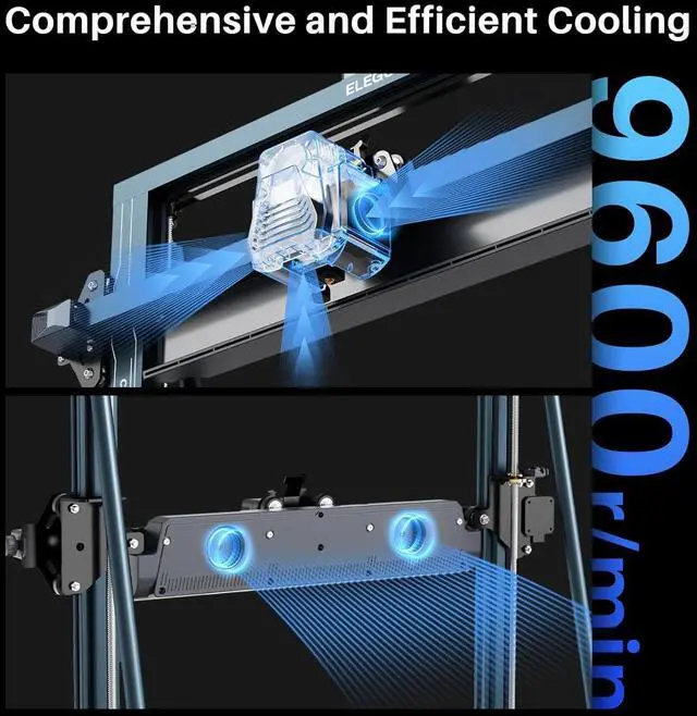 Alt view image 6 of 7 - ELEGOO Neptune 4 Max 3D Printer, 500mm/s Fast Printing, Support 300°C Printing, Auto Leveling and Direct Drive Extruder, 420x420x480mm Large Build Volume