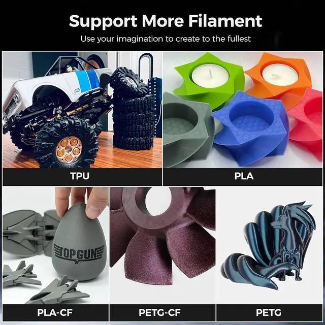 Alt view image 6 of 7 - Adventurer 5M 3D Printer,600mm/s Max High-Speed FDM 3D Printers with Fully Auto Leveling, 280°C Direct Extruder with Quick Detachable Nozzle, Effective Cooling, Core XY Structure