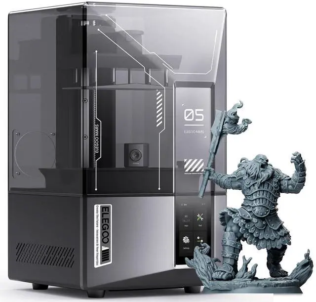 Main image of ELEGOO Mars 5 Ultra 9K Resin 3D Printer, 150mm/h High Speed Printing, Smart Automatic Leveling, Intelligent Detection, WiFi-Transfer, Printing Size of 6.04 x 3.06 x 6.49 inch