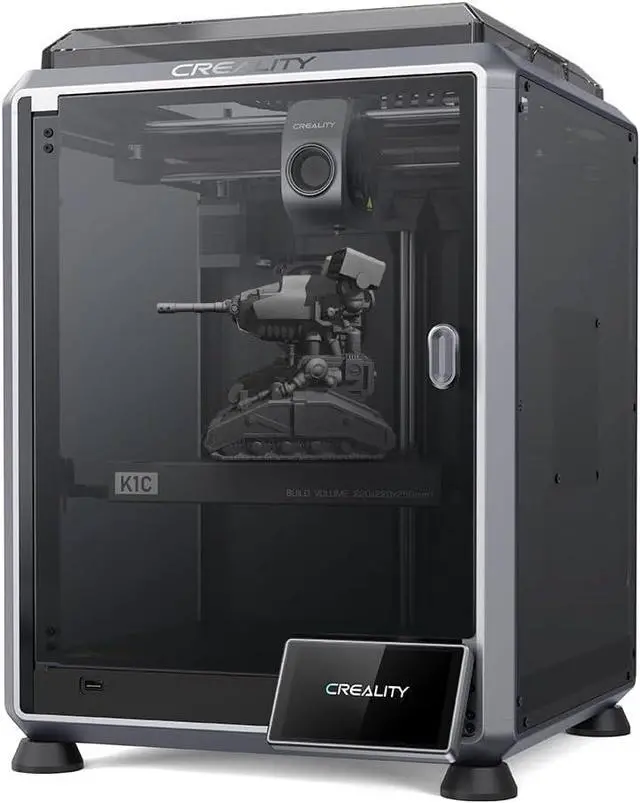 Main image of Creality K1C 3D Printer, 2024 New Version 600mm/s Fast Printing Speed and Clog-Free Direct Extruder, Support 300 Print and Carbon Fiber Filament, Auto Leveling and AI Camera 8.66 * 8.66 * 9.84 inch