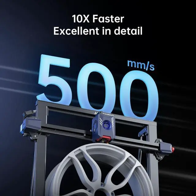 Alt view image 3 of 7 - Anycubic Kobra 2 Max 3D Printer, Max 500mm/s High-Speed Printing Large 88L Printing Volume with Auto Leveling Smart Z-Offset Vibration Compensation Enhanced Print Quality & Detail 420x420x500mm