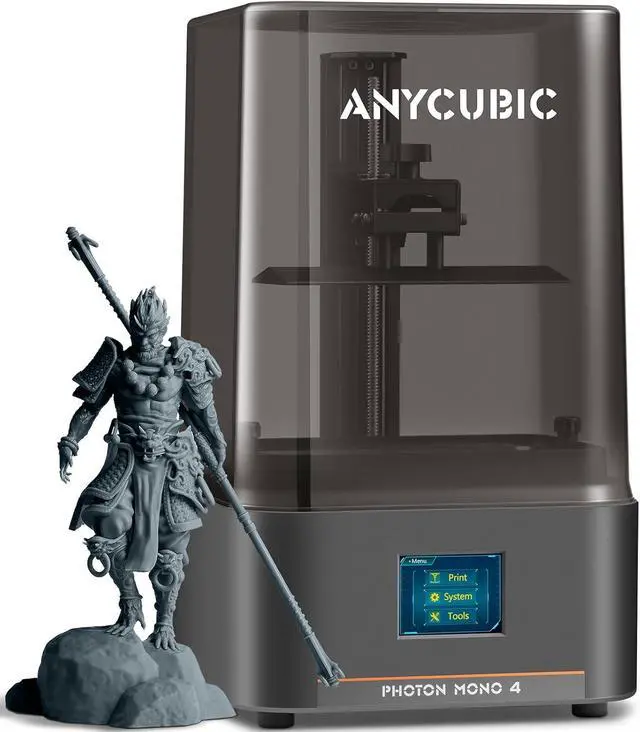 Main image of ANYCUBIC Photon Mono 4, Resin 3D Printer with 7' 10K Mono LCD Screen, Stable LighTurbo Light Source and 70mm/h Fast Printing, Print Volume 6.04' x 3.42' x 6.49'