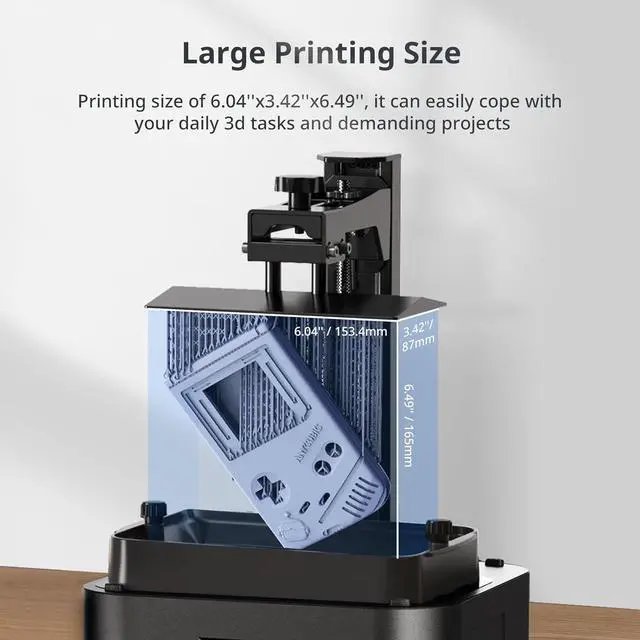 Alt view image 4 of 7 - ANYCUBIC Photon Mono 4, Resin 3D Printer with 7' 10K Mono LCD Screen, Stable LighTurbo Light Source and 70mm/h Fast Printing, Print Volume 6.04' x 3.42' x 6.49'