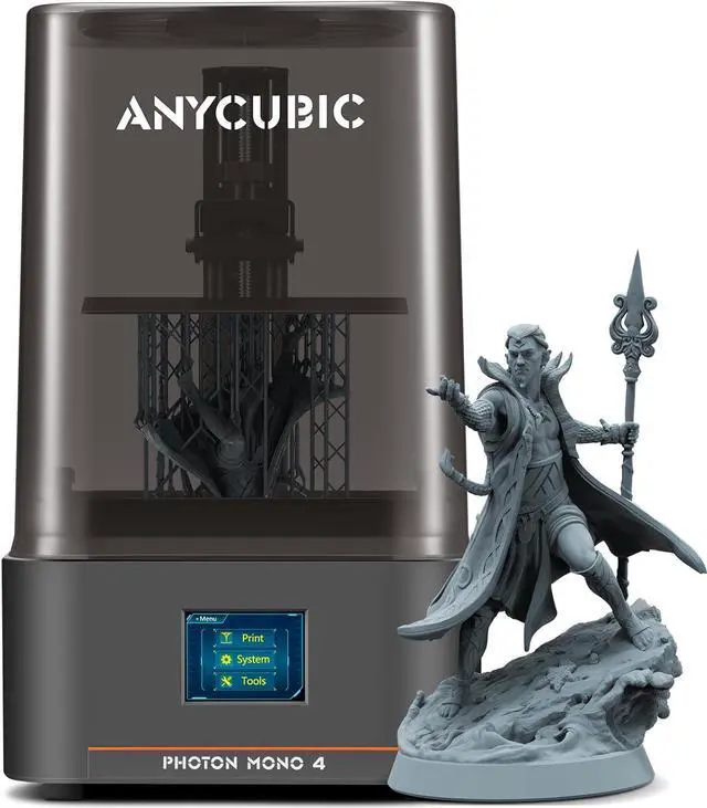 Main image of ANYCUBIC 10K Resin 3D Printer, Photon Mono 4 LCD 3D Printer with 7-inch Mono Screen, Upgraded LighTurbo Matrix and Printing Platform, Printing Size of 6.04'x3.42'x6.49'