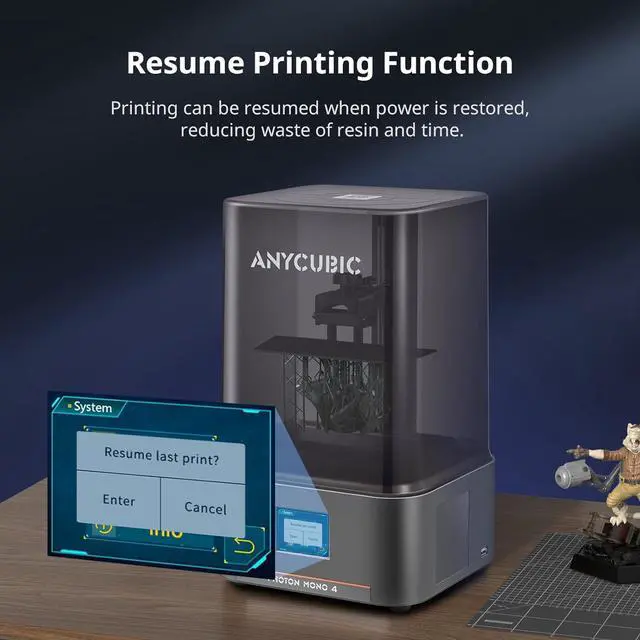 Alt view image 6 of 7 - ANYCUBIC 10K Resin 3D Printer, Photon Mono 4 LCD 3D Printer with 7-inch Mono Screen, Upgraded LighTurbo Matrix and Printing Platform, Printing Size of 6.04'x3.42'x6.49'
