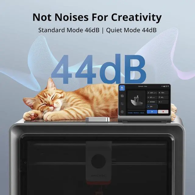 Alt view image 6 of 7 - Anycubic Kobra S1 3D Printer Only, 600mm/s High Speed Printing and Full Auto Leveling, Free-Clogging Extruder with 320 Hotend, Mental CoreXY Strucuture Built-in Camera, 44dB Low Noise 250*250*250mm