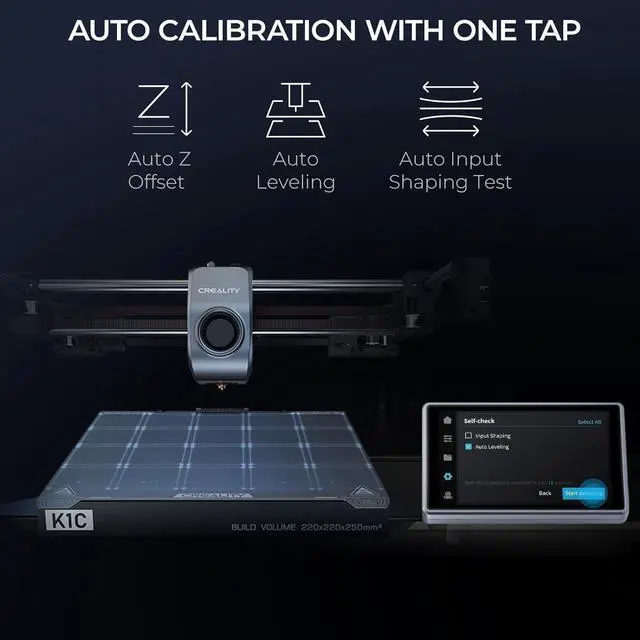 Alt view image 5 of 7 - Creality K1C 3D Printer, 2024 New Version 3D Printers with 600mm/s Fast Printing Speed and Clog-Free Direct Extruder, Support 300 Printing and Carbon Fiber Filaments, Auto Leveling and AI Camera