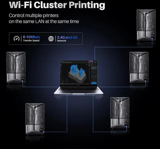 Alt view image 6 of 7 - ELEGOO Saturn 4 Ultra 12K MSLA Resin 3D Printer, Smart Mechanical Sensor, Fast Printing Up to 150mm/h, AI Camera, WiFi Cluster Printing, Automatic Leveling, Large Printing Size 218.88*122.88*220mm³